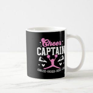 Cheer Captain Fearless Focused Fierce Cheerleading Coffee Mug