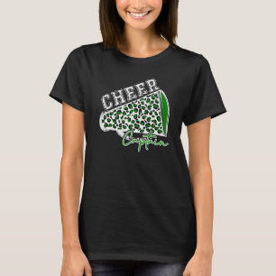 Cheer CAPTAIN Leopard Cheetah Megaphone Green Tren T-Shirt