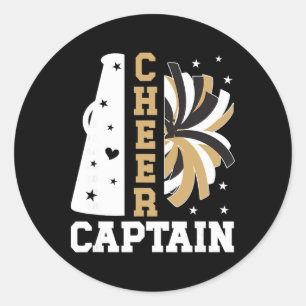 Cheer Captain Proud Cheerleader Captain  Classic Round Sticker