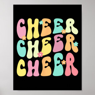 Cheer Cheer Cheer Groovy Retro Poster