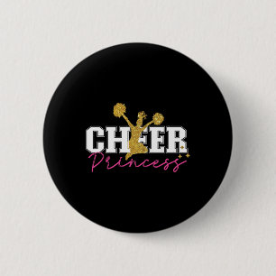 Cheer Cheerleader Girls Hs0 Black Princess Cheerle 6 Cm Round Badge