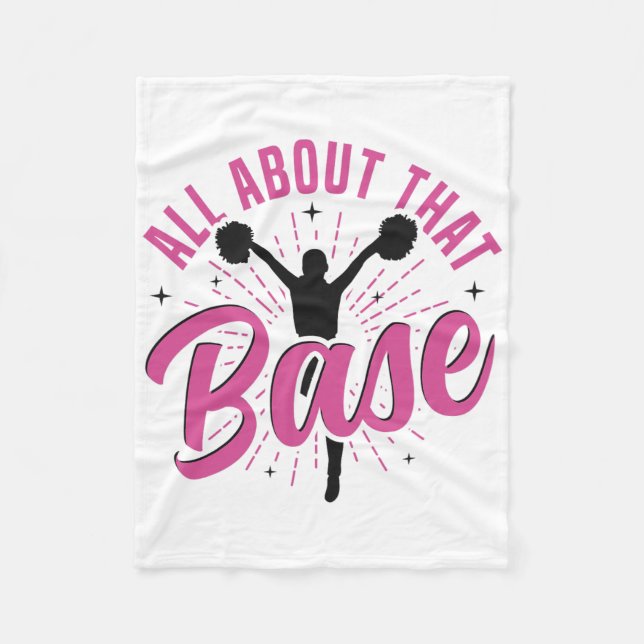 Cheer Cheerleading All About That Se _3  Fleece Blanket (Front)