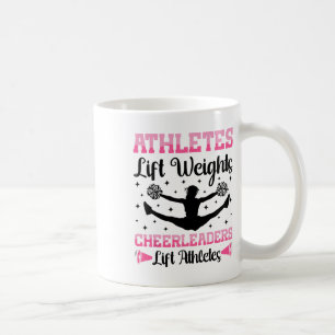 Cheer Cheerleading Athletes Lift Weights Cheerlead Coffee Mug