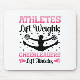 Cheer Cheerleading Athletes Lift Weights Cheerlead Mouse Pad