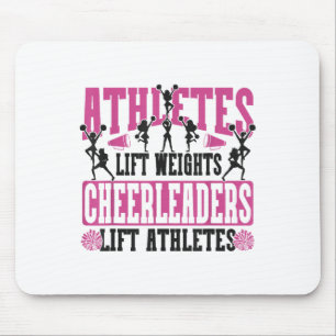 Cheer Cheerleading Athletes Lift Weights Cheerlead Mouse Pad