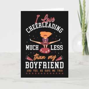 Cheer Cheerleading Boyfriend I Love Cheerleading M Card