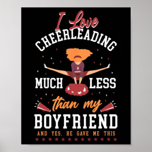 Cheer Cheerleading Boyfriend I Love Cheerleading M Poster