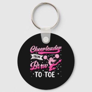 Cheer Cheerleading Cheerleader From Bow To Toe _1 Key Ring
