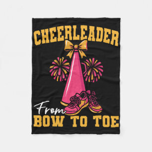 Cheer Cheerleading Cheerleader From Bow To Toe _2  Fleece Blanket