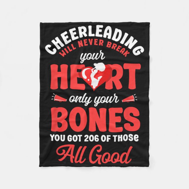 Cheer Cheerleading Cheerleading Will Never Break Y Fleece Blanket (Front)
