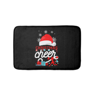 Cheer Cheerleading Christmas Cheer Bath Mat