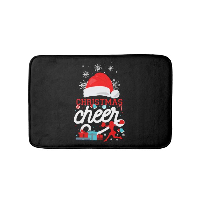 Cheer Cheerleading Christmas Cheer Bath Mat (Front)