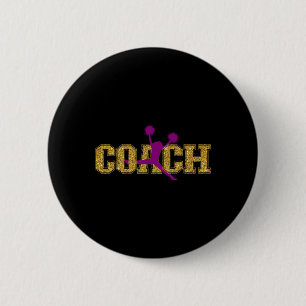 Cheer Cheerleading Coach Coach 6 Cm Round Badge