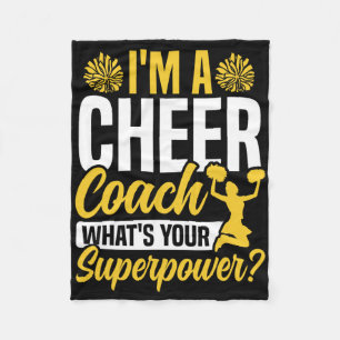 Cheer Cheerleading Coach I'm A Cheer Coach What's  Fleece Blanket