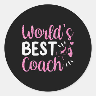 Cheer Cheerleading Coach World's Greatest Cheer Co Classic Round Sticker