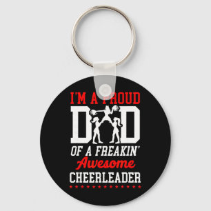 Cheer Cheerleading Dad Father I'm A Proud Dad Of A Key Ring