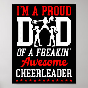 Cheer Cheerleading Dad Father I'm A Proud Dad Of A Poster