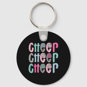 Cheer Cheerleading For Cheerleader Girl Teen Squad Key Ring