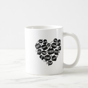 Cheer Cheerleading Heart Word Cloud Tuck Love Spli Coffee Mug