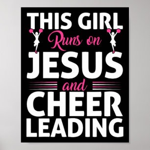 Cheer Cheerleading Jesus Faith Christian This Girl Poster
