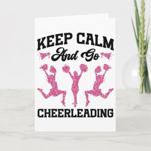 Cheer Cheerleading Leopard Cheetah Keep Calm And G Card