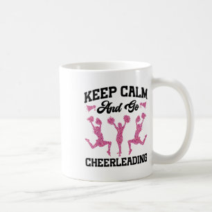 Cheer Cheerleading Leopard Cheetah Keep Calm And G Coffee Mug