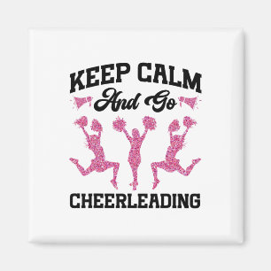 Cheer Cheerleading Leopard Cheetah Keep Calm And G Magnet
