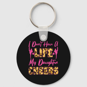 Cheer Cheerleading Mom Dad Mother Father Daughter Key Ring
