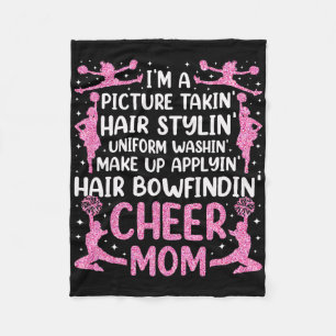 Cheer Cheerleading Mom Mother I'm A Picture Takin' Fleece Blanket