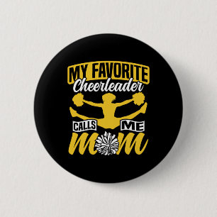 Cheer Cheerleading Mom Mother My Favorite Cheerlea 6 Cm Round Badge