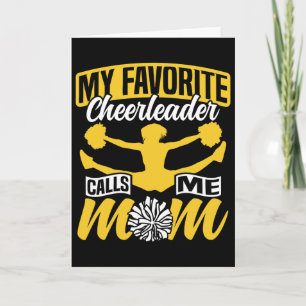 Cheer Cheerleading Mom Mother My Favorite Cheerlea Card
