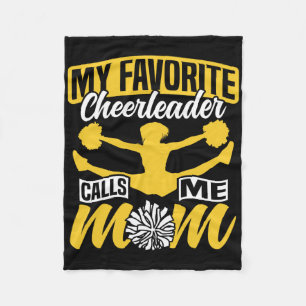 Cheer Cheerleading Mom Mother My Favorite Cheerlea Fleece Blanket