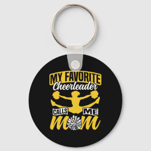 Cheer Cheerleading Mom Mother My Favorite Cheerlea Key Ring
