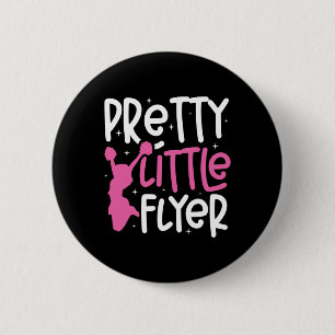 Cheer Cheerleading Pretty Little Flyer _1 6 Cm Round Badge