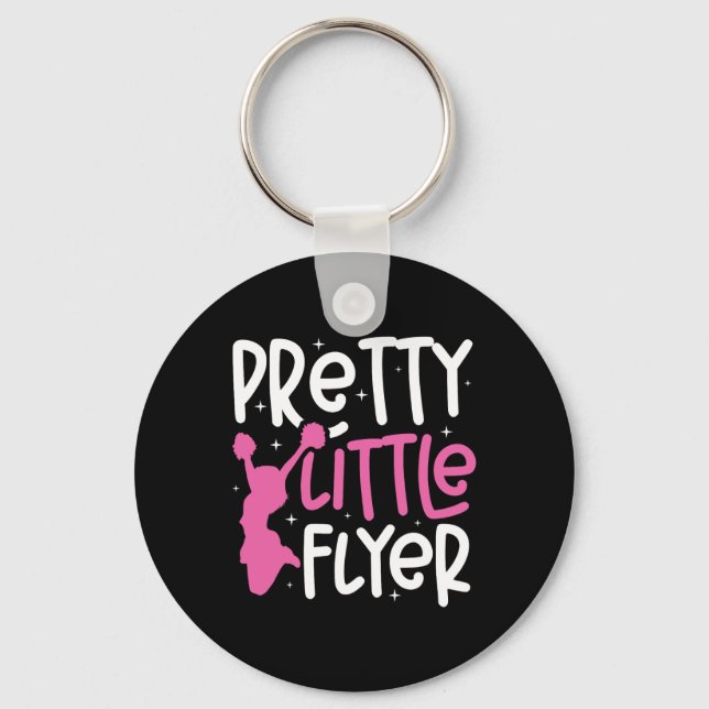 Cheer Cheerleading Pretty Little Flyer _1  Key Ring (Front)