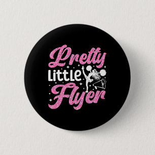 Cheer Cheerleading Pretty Little Flyer _4 6 Cm Round Badge