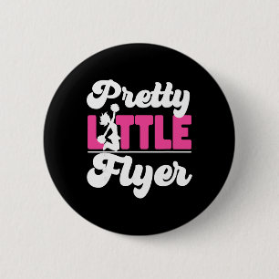 Cheer Cheerleading Pretty Little Flyer 6 Cm Round Badge
