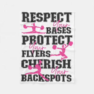 Cheer Cheerleading Respect Your Ses Protect Your F Fleece Blanket