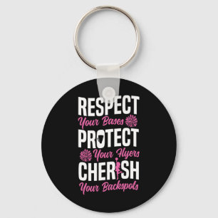 Cheer Cheerleading Respect Your Ses Protect Your F Key Ring