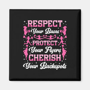 Cheer Cheerleading Respect Your Ses Protect Your F Magnet