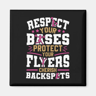 Cheer Cheerleading Respect Your Ses Protect Your F Magnet