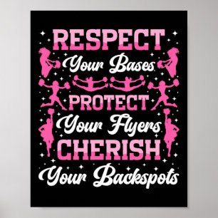 Cheer Cheerleading Respect Your Ses Protect Your F Poster
