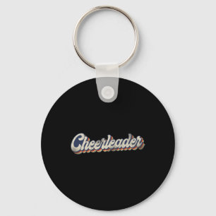 Cheer Cheerleading Retro Vintage Cheerleader _1 Key Ring