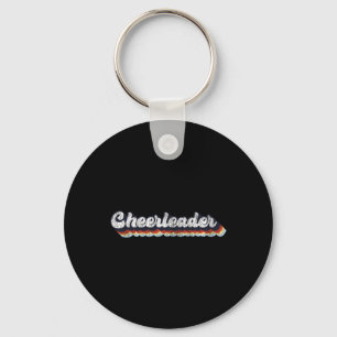 Cheer Cheerleading Retro Vintage Cheerleader Key Ring