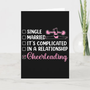 Cheer Cheerleading Single Married It's Complicated Card