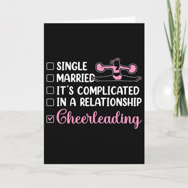 Cheer Cheerleading Single Married It's Complicated Card (Front)