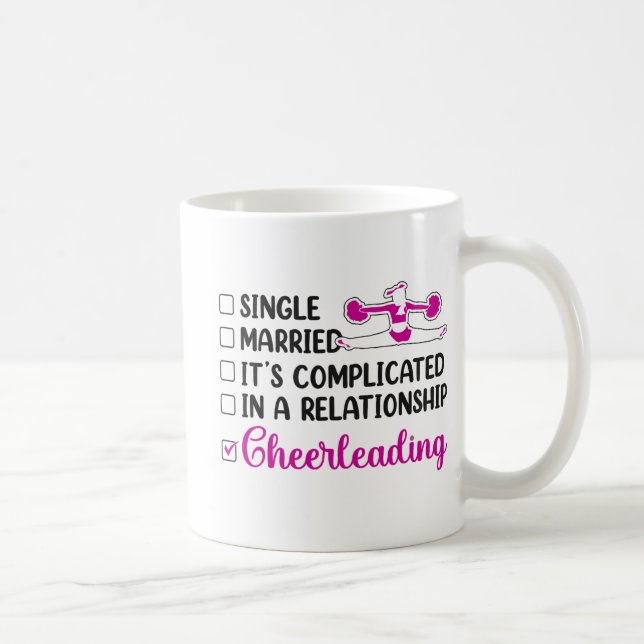 Cheer Cheerleading Single Married It's Complicated Coffee Mug (Right)