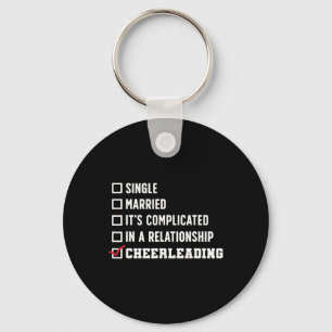 Cheer Cheerleading Single Married It's Complicated Key Ring