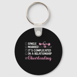 Cheer Cheerleading Single Married It's Complicated Key Ring