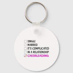 Cheer Cheerleading Single Married It's Complicated Key Ring